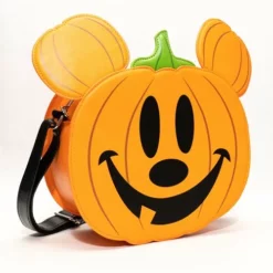 LOUNGEFLY DISNEY Mickey Mouse Jack-o'-Lantern Mickey Crossbody Purse - EE Exclusive Glow In The Dark Horns