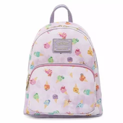 LOUNGEFLY POKEMON ICE CREAM ACID WASH DENIM MINI BACKPACK