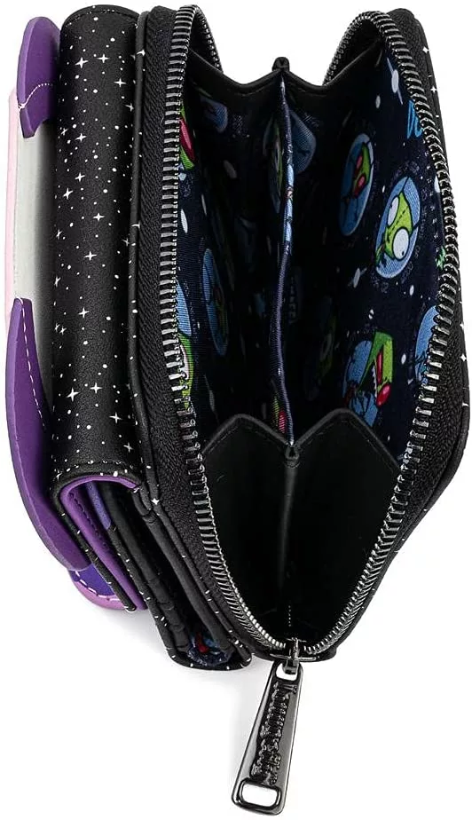 LOUNGEFLY NICKELODEON INVADER ZIM DOOM TRI-FOLD WALLET 5 LOUNGEFLY NICKELODEON INVADER ZIM DOOM TRI-FOLD WALLET