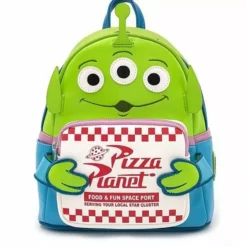 LOUNGEFLY DISNEY PIXAR TOY STORY ALIEN PIZZA BOX MINI BACKPACK