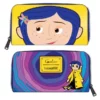 LOUNGEFLY HORROR LOUNGEFLY LAIKA CORALINE RAINCOAT COSPLAY ZIP AROUND WALLET