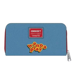 LOUNGEFLY CHILD'S PLAY CHUCKY COSPLAY ZIP AROUND WALLET