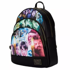 LOUNGEFLY Harry Potter Trilogy Triple Pocket Mini Backpack LOUNGEFLY MOVIE