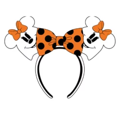 LOUNGEFLY DISNEY MINNIE MOUSE GHOST GLOW IN THE DARK EARS HEADBAND IN STOCK NOW!