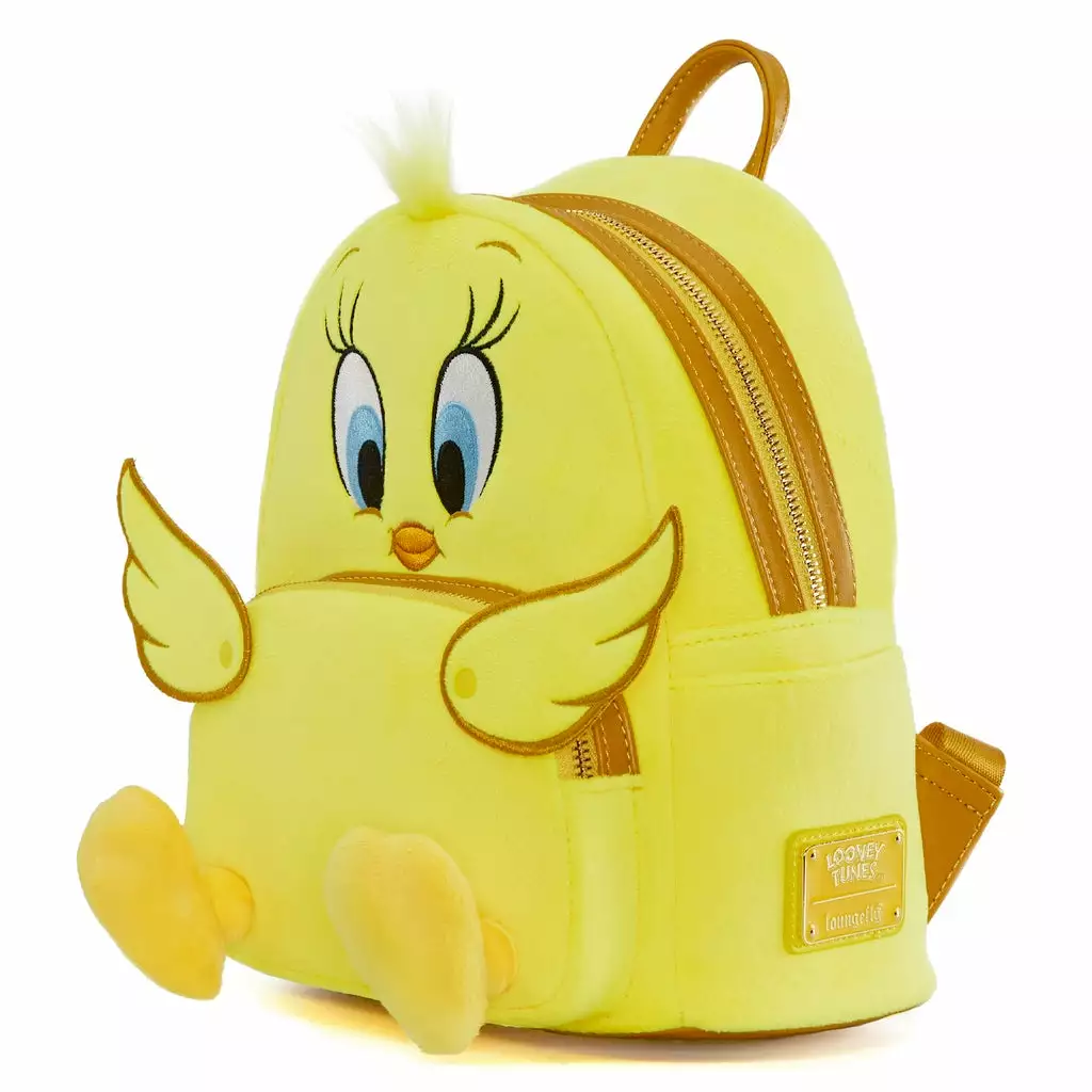 LOUNGEFLY WARNER BROS Tweety 80th Anniversary Plush Cosplay Mini Backpack 3 LOUNGEFLY WARNER BROS Tweety 80th Anniversary Plush Cosplay Mini Backpack