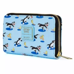 LOUNGEFLY WARNER BROS Tweety And Sylvester 80th Anniversary Zip Around Wallet LOUNGEFLY WALLETS