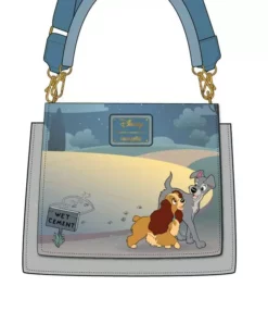 LOUNGEFLY DISNEY LADY AND THE TRAMP PAW PRINTS CROSSBODY BAG