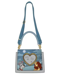 LOUNGEFLY DISNEY LADY AND THE TRAMP PAW PRINTS CROSSBODY BAG