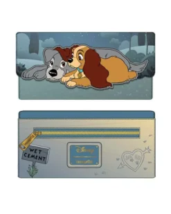 LOUNGEFLY DISNEY LADY AND THE TRAMP PAW PRINTS FLAP WALLET