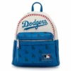 LOUNGEFLY MLB LOS ANGELES DODGERS SEAM STITCH MINI BACKPACK