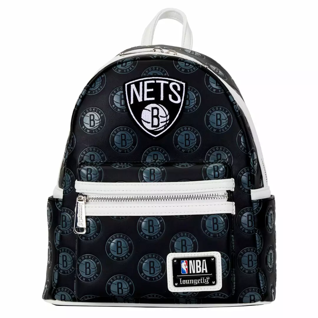 LOUNGEFLY NBA Brooklyn Nets Logo Mini Backpack LOUNGEFLY SPORTS 1 LOUNGEFLY NBA Brooklyn Nets Logo Mini Backpack LOUNGEFLY SPORTS