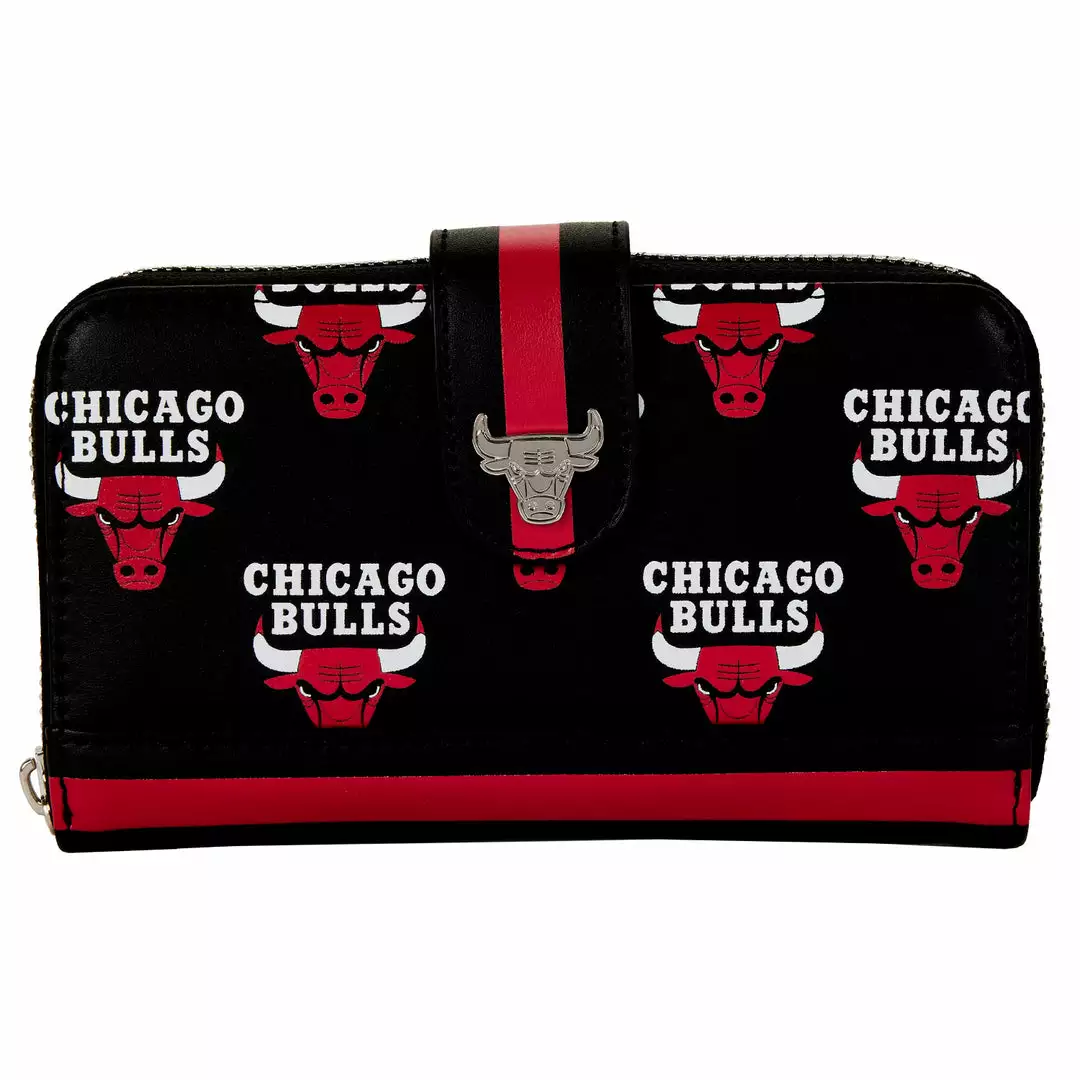 LOUNGEFLY SPORTS LOUNGEFLY NBA Chicago Bulls Logo Zip Around Wallet 1 LOUNGEFLY SPORTS LOUNGEFLY NBA Chicago Bulls Logo Zip Around Wallet