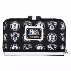 LOUNGEFLY NBA Brooklyn Nets Logo Zip Around Wallet