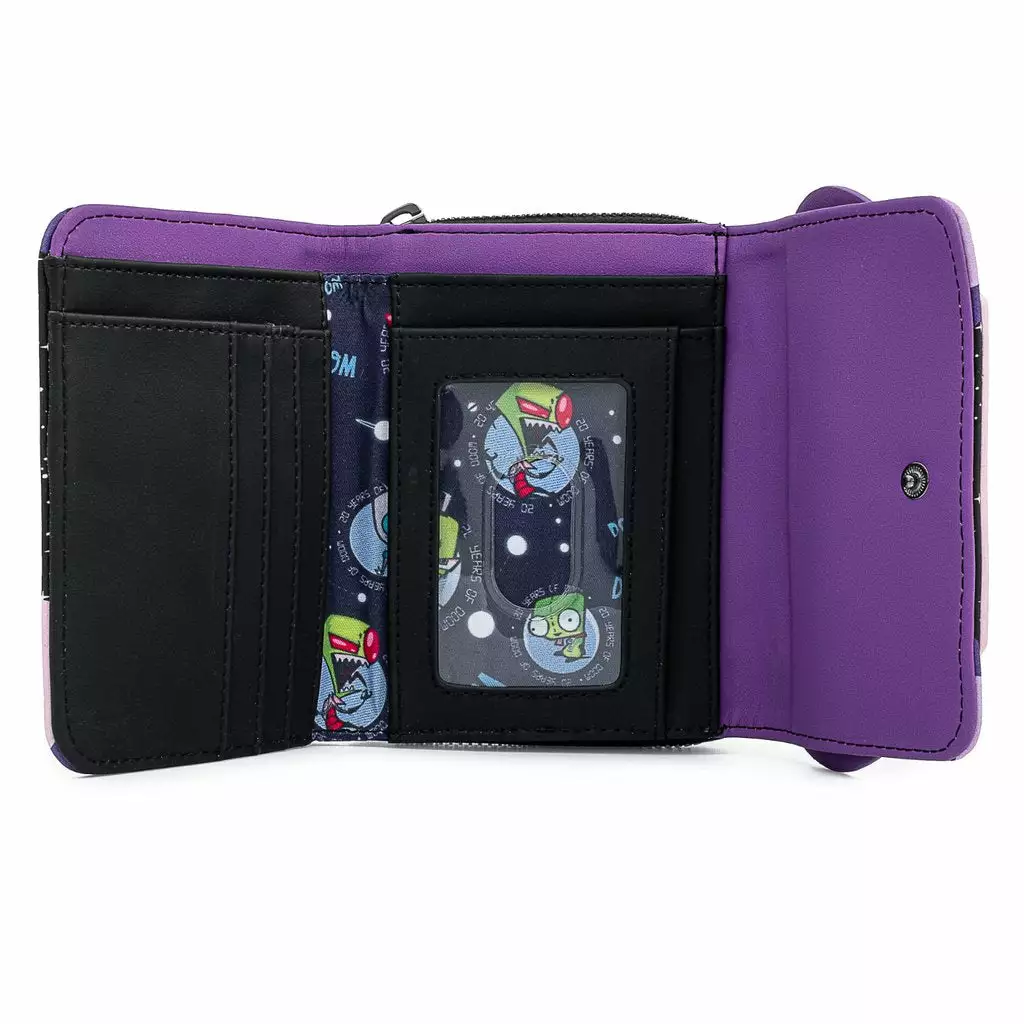 LOUNGEFLY NICKELODEON INVADER ZIM DOOM TRI-FOLD WALLET 2 LOUNGEFLY NICKELODEON INVADER ZIM DOOM TRI-FOLD WALLET