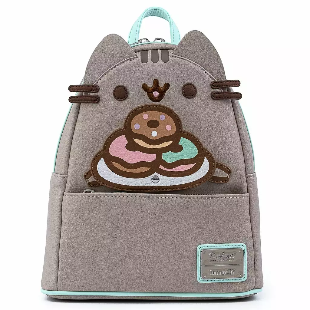 LOUNGEFLY PUSHEEN WITH DONUTS MINI BACKPACK 1 LOUNGEFLY PUSHEEN WITH DONUTS MINI BACKPACK