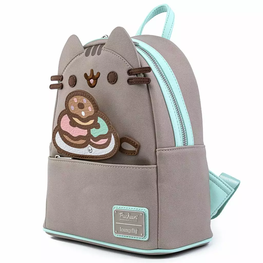 LOUNGEFLY PUSHEEN WITH DONUTS MINI BACKPACK 2 LOUNGEFLY PUSHEEN WITH DONUTS MINI BACKPACK