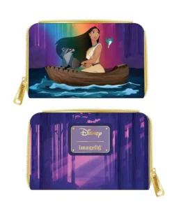 LOUNGEFLY DISNEY POCAHONTAS JUST AROUND THE RIVER BEND ZIP AROUND WALLET