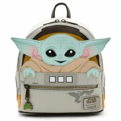 LOUNGEFLY STAR WARS THE MANDALORIAN "THE CHILD" IN CRADLE MINI BACKPACK