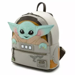 LOUNGEFLY STAR WARS THE MANDALORIAN "THE CHILD" IN CRADLE MINI BACKPACK
