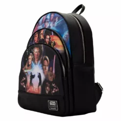 LOUNGEFLY DISNEY Star Wars Prequel Trilogy Triple Pocket Mini Backpack LOUNGEFLY PRE ORDER