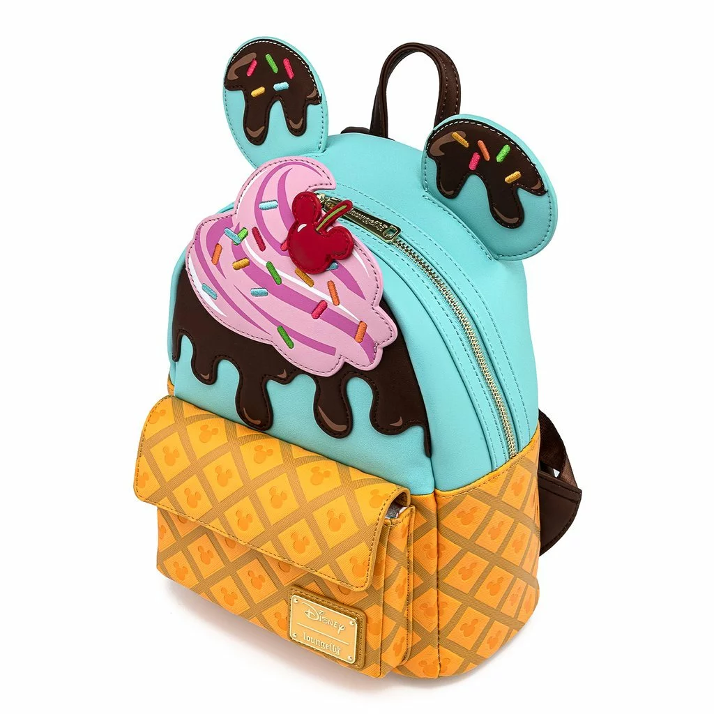 LOUNGEFLY DISNEY MICKEY AND MINNIE SWEETS ICE CREAM MINI BACKPACK 3 LOUNGEFLY DISNEY MICKEY AND MINNIE SWEETS ICE CREAM MINI BACKPACK