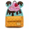 LOUNGEFLY DISNEY MICKEY AND MINNIE SWEETS ICE CREAM MINI BACKPACK