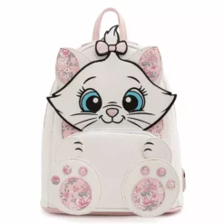 LOUNGEFLY DISNEY ARISTOCATS MARIE FLORAL FOOTSIE MINI BACKPACK