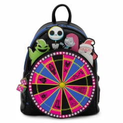 LOUNGEFLY DISNEY THE NIGHTMARE BEFORE CHRISTMAS OOGIE BOOGIE WHEEL MINI BACKPACK IN STOCK!