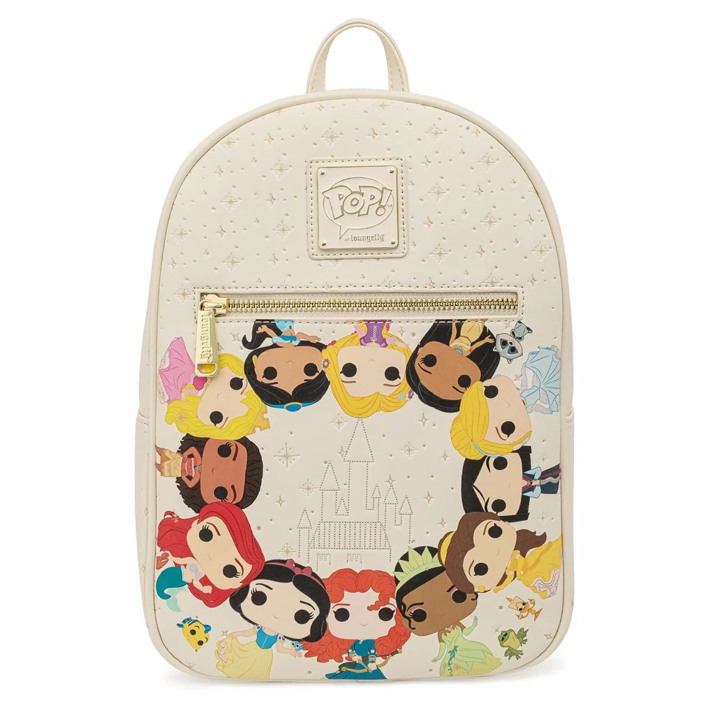 LOUNGEFLY DISNEY PRINCESS CIRCLE MINI BACKPACK 1 LOUNGEFLY DISNEY PRINCESS CIRCLE MINI BACKPACK