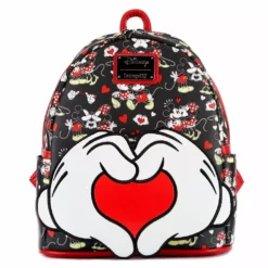 LOUNGEFLY DISNEY Mickey And Minnie Mouse Valentines Mini Backpack