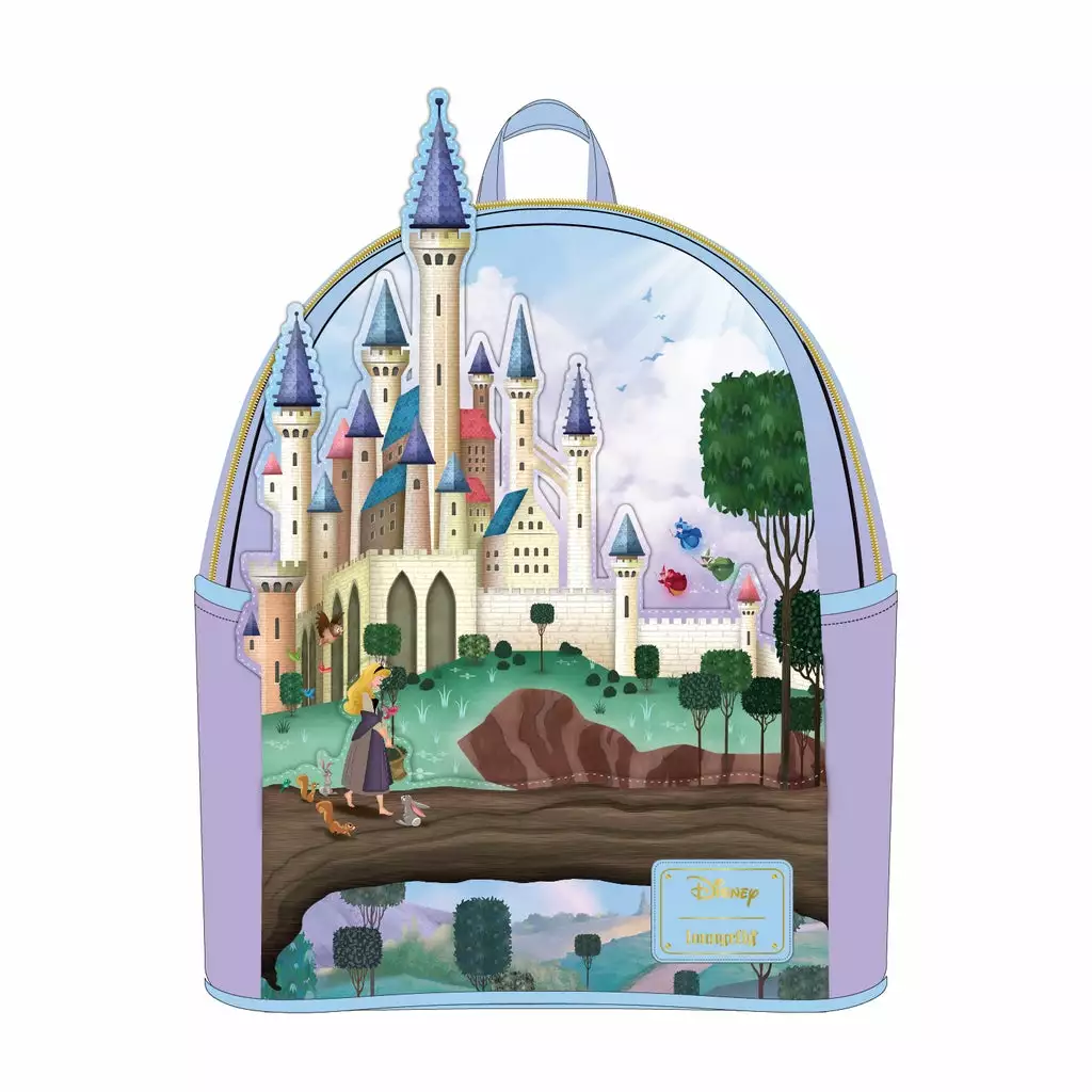 LOUNGEFLY PRE ORDER LOUNGEFLY DISNEY Sleeping Beauty Castle Mini Backpack PRE-ORDER FEB CATALOG 1 LOUNGEFLY PRE ORDER LOUNGEFLY DISNEY Sleeping Beauty Castle Mini Backpack PRE-ORDER FEB CATALOG
