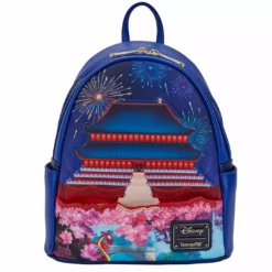 LOUNGEFLY DISNEY Mulan Castle Light Up Mini Backpack