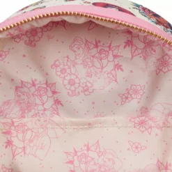 LOUNGEFLY DISNEY Princess Floral Tattoo Mini Backpack