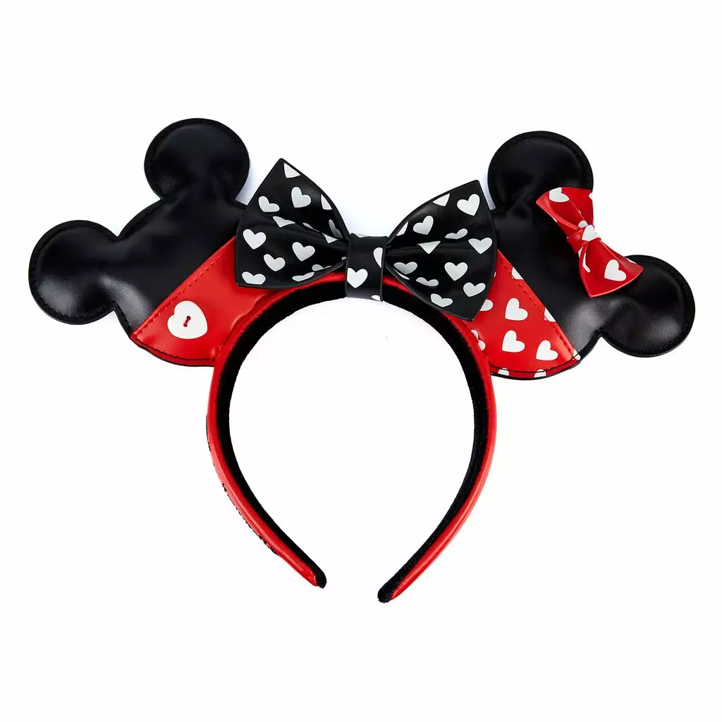 LOUNGEFLY DISNEY Mickey And Minnie Mouse Valentines Ears Headband PRE-ORDER JANUARY CATALOG 1 LOUNGEFLY DISNEY Mickey And Minnie Mouse Valentines Ears Headband PRE-ORDER JANUARY CATALOG