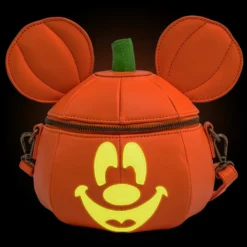 LOUNGEFLY DISNEY MICKEY-O-LANTERN GLOW IN THE DARK CROSSBODY BAG SEPT PRE-ORDER