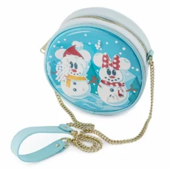 LOUNGEFLY SALE! LOUNGEFLY DISNEY SNOWMAN MICKEY AND MINNIE MOUSE SNOW GLOBE CROSSBODY BAG