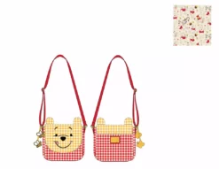 LOUNGEFLY DISNEY Winnie The Pooh Gingham Cosplay Crossbody Bag