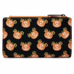 LOUNGEFLY DISNEY MICKEY-O-LANTERN GLOW IN THE DARK FLAP WALLET