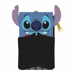 LOUNGEFLY DISNEY LILO & STITCH VAMPIRE STITCH BOW TIE FLAP WALLET