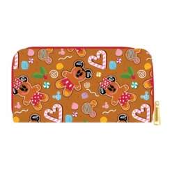 LOUNGEFLY SALE! LOUNGEFLY DISNEY GINGERBREAD MICKEY AND MINNIE MOUSE ZIP AROUND WALLET 4 LOUNGEFLY SALE! LOUNGEFLY DISNEY GINGERBREAD MICKEY AND MINNIE MOUSE ZIP AROUND WALLET