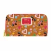 LOUNGEFLY SALE! LOUNGEFLY DISNEY GINGERBREAD MICKEY AND MINNIE MOUSE ZIP AROUND WALLET