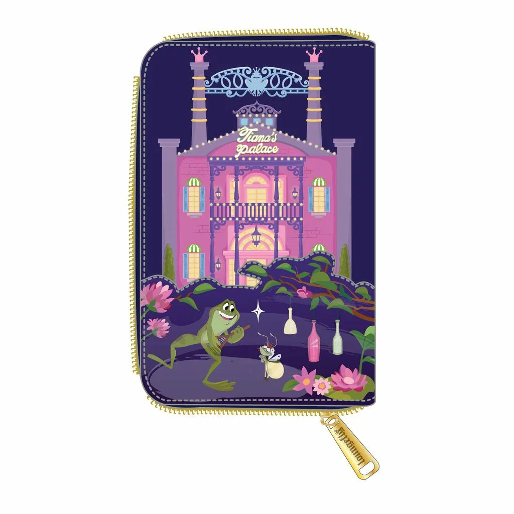 LOUNGEFLY DISNEY PRINCESS & THE FROG TIANA'S PALACE ZIP AROUND WALLET 1 LOUNGEFLY DISNEY PRINCESS & THE FROG TIANA'S PALACE ZIP AROUND WALLET