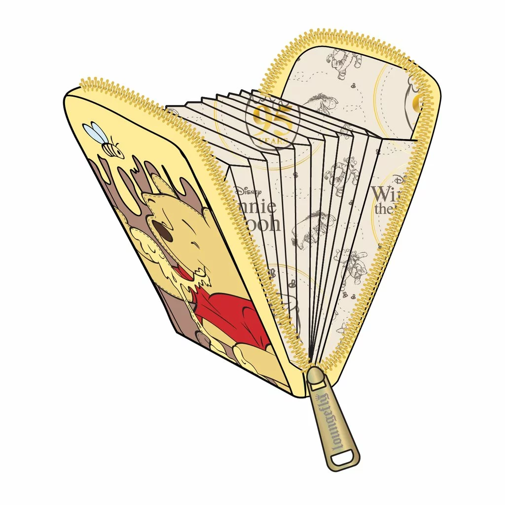 LOUNGEFLY DISNEY WINNIE THE POOH 95TH ANNIVERSARY ACCORDION WALLET 2 LOUNGEFLY DISNEY WINNIE THE POOH 95TH ANNIVERSARY ACCORDION WALLET