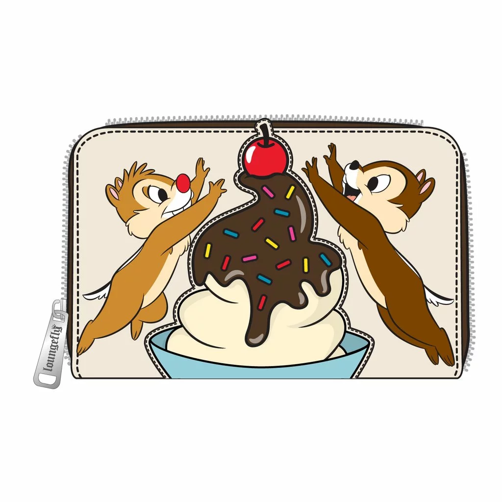 LOUNGEFLY DISNEY CHIP AND DALE SWEET TREATS ZIP AROUND WALLET 1 LOUNGEFLY DISNEY CHIP AND DALE SWEET TREATS ZIP AROUND WALLET