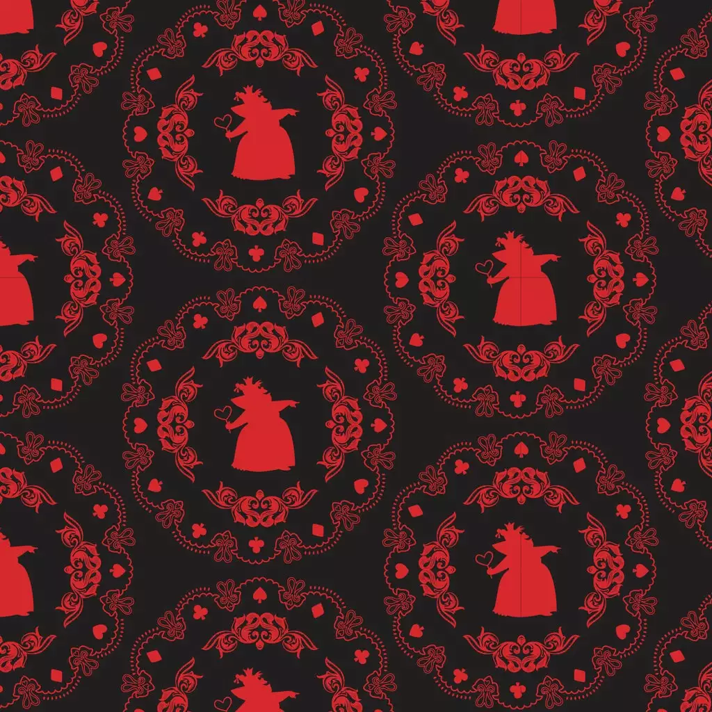 LOUNGEFLY DISNEY Alice In Wonderland Queen Of Hearts Villains Scene Zip Around Wallet 3 LOUNGEFLY DISNEY Alice In Wonderland Queen Of Hearts Villains Scene Zip Around Wallet