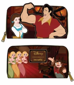 LOUNGEFLY DISNEY VILLAINS SCENE GASTON ZIP AROUND WALLET