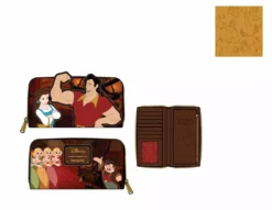 LOUNGEFLY DISNEY VILLAINS SCENE GASTON ZIP AROUND WALLET