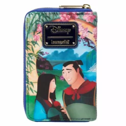 LOUNGEFLY DISNEY Mulan Castle Zip Around Wallet