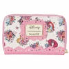 LOUNGEFLY DISNEY Princess Floral Tattoo Zip Around Wallet