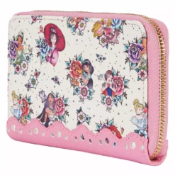 LOUNGEFLY DISNEY Princess Floral Tattoo Zip Around Wallet 7 LOUNGEFLY DISNEY Princess Floral Tattoo Zip Around Wallet